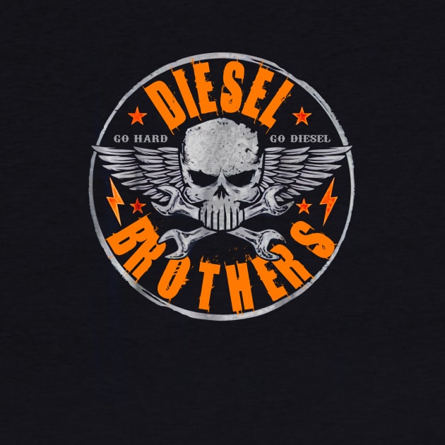 Diesel Brothers Go Hard Go Diesel motorbike by GillTee